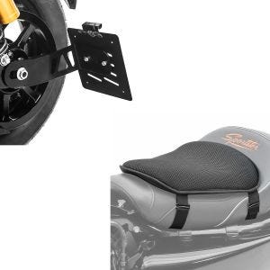 Sideskiltholder som passer til Yamaha XV 950 / R 14-20 Craftride svart + gel setepute Yamaha XV 950 / R komfortpute M Tourtecs svart