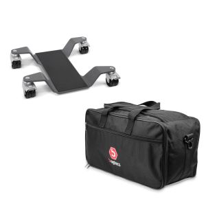 Set: Rangierhilfe 400 kg für BMW K 1600 B / GT / GTL Rangierplatte Grau + Innentasche Bagtecs MT2 für original Topcase 49L BMW K 1600 GT / GTL / K 1200 / 1300 GT / R 1200 / 1250 RT_1