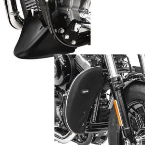 Set: Bugspoiler für Harley Sportster 883 Iron 09-20 Craftride + Sturzbügel Spritzschutz für Harley Davidson Sportster 883 Iron 09-20 Beinwärmer Craftride_1