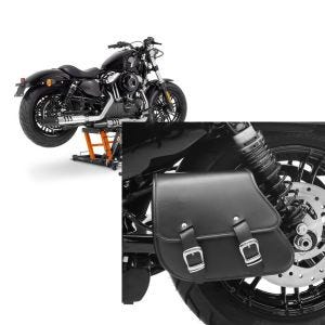 Set: Hebebühne Harley Davidson Sportster 883 Iron ConStands Mid-Lift L in orange + Schwingentasche + Halter für Harley Sportster 883 Iron 09-20 Craftride_1