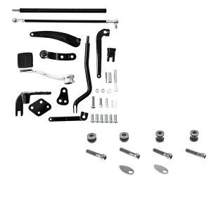 Set: Vorverlegte Fussrastenanlage für Harley Dyna Modelle 06-17 Craftride RR1 + Docking Kit für Harley Davidson Dyna Low Rider 2006-2017 4-Punkt Anbausatz von Craftride_1