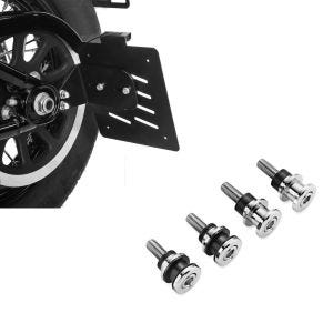 Set: Seitlicher Kennzeichenhalter für Harley Davidson Softail 18-21 Craftride schwarz + Anbausatz Docking Hardware Kit für Harley Softail Standard 20-21 52300646 Craftride_1