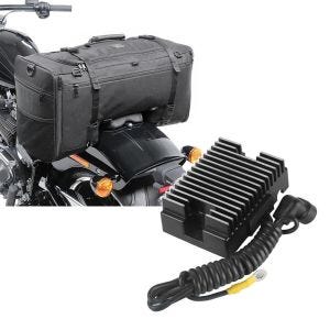 Set: Hecktasche für Harley Fat Boy / 114 SQ1 Craftride 52l schwarz + Spannungsregler für Harley-Davidson Fat Boy 90-99 Gleichrichter Laderegler Craftride_1