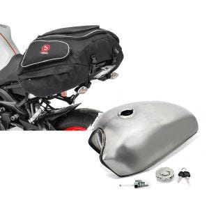 Set: Hecktasche Kawasaki Z 750 Gepäcktasche hinten Bagtecs X50 50Ltr schwarz + Cafe Racer Tank Kawasaki Z 750 / R / S / Z 650 9Ltr Bully von Craftride_1