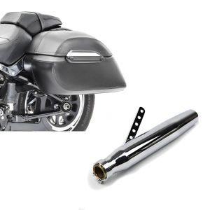 Set: Seitenkoffer Set Indian Scout / Bobber / Sixty Craftride K3 33Ltr in schwarz + Craftride Endschalldämpfer Indian Scout / Bobber / Sixty Cafe Racer Tapered chrom_1
