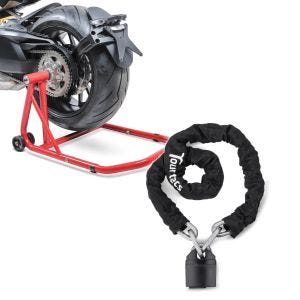 Set: Einarmständer Ducati Supersport / S 17-21 Montageständer ConStands Single-Classic rot + Kettenschloss für Ducati Supersport/ S Tourtecs KS1 schwarz_1