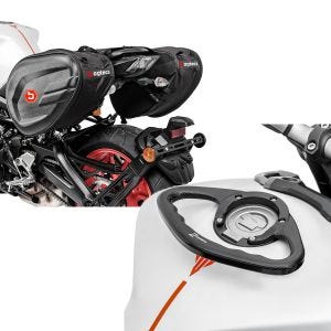 Set: Seitentaschen CRB für Yamaha YZF-R6 / YZF-R3 / YZF-R1 + Sozius Haltegriff für Yamaha YZF-R6 / YZF-R1 PG1 Zaddox_1