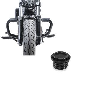 Set: Sturzbügel Mustache II für Harley Davidson Sportster Forty-Eight 48 10-20 Schutzbügel schwarz Craftride + Tankdeckel CNC1 für Harley-Davidson Sportster Forty-Eight 48 10-20 schwarz Craftride_1