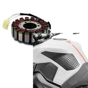 Set: Lichtmaschine Stator für Suzuki GSX-R 750 / 600 00-05 Alternator Zaddox + Seiten Tankpad für Suzuki GSX-R 750 / 600 Grip L_1