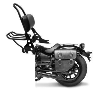 Set: Sissybar Harley Davidson Sportster 883 Iron 09-20 Craftride Fast Rider-M inkl. Gepäckträger schwarz + Satteltasche Harley Sportster 883 Iron Texas Craftride 10Ltr links in schwarz_1