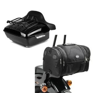 Set: Topcase King OLS für Harley CVO Street Glide 14-21 Craftride + Hecktasche für Harley CVO Street Glide Gepäckrolle Craftride RB1 24-30Ltr_1