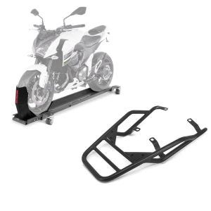 Set: Rangierschiene BMW R NineT Scrambler ConStands Smart-Mover mit Wippe grau + Gepäckträger für BMW R NineT Scrambler 16-21 Gepäckbrücke Craftride GT1_1