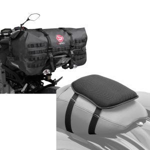 Set: Hecktasche für Kawasaki Z 900 / RS / Cafe Bagtecs SX70 70Ltr schwarz + Gel Sitzkissen Kawasaki Z 900 / RS / Cafe Komfortkissen S Tourtecs schwarz_1
