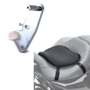 Set: Adapterplatte für ConStands Power Kawasaki ER-6n 05-11 + Gel Sitzkissen Kawasaki ER-6f / ER-6n Komfortkissen L Tourtecs schwarz_1