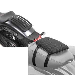 Set: Gepäckträger für Kawasaki Vulcan S / Café 15-21 Solo Rack L1 Gepäckbrücke Craftride + Gel Sitzkissen Kawasaki Vulcan S / Café Komfortkissen S Tourtecs schwarz_1