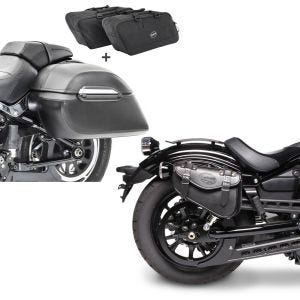 Set: Set Seitenkoffer + Innentaschen für Indian Scout/ Bobber/ Sixty Craftride K3 + Satteltasche Indian Scout / Bobber / Sixty Craftride Arizona 3Ltr rechts in schwarz_1