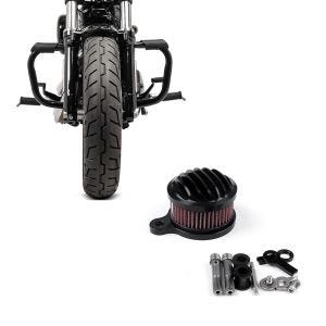 Set: Sturzbügel für Harley Davidson Sportster Forty-Eight 48 (XL 1200 X) 10-20 Craftride Mustache schwarz + Luftfilter Stripe für Harley Sportster Forty-Eight 48 10-16 Craftride_1