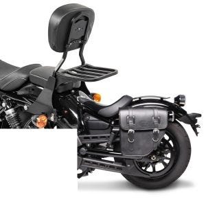 Set: Sissybar Harley Sportster 883 Iron (XL 883 N) 09-20 Craftride Fast Driver-S inkl. Gepäckträger schwarz + Satteltasche Harley Sportster 883 Iron Texas Craftride 10Ltr links in schwarz_1