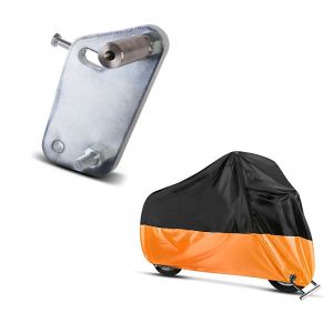 Set: Adapterplatte für ConStands Power Yamaha FZ1/Fazer 06-15 + Abdeckplane Yamaha Fazer 8 (FZ8 Fazer) - FZ1 / Fazer Craftride XL in schwarz-orange_1