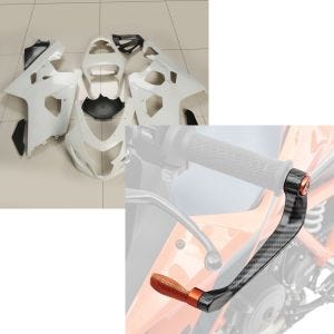 Set: Verkleidung für Suzuki GSX-R 750 / 600 04-05 Zaddox ABS Vollverkleidung Rennverkleidung + Hebelschützer für Suzuki GSX-R 750 / 600 X6 orange_1