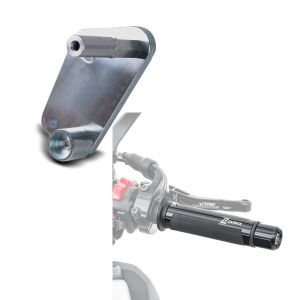 Set: Adapterplatte für ConStands Power Honda Hornet 600 07-13 + Lenkergriffe für Honda Hornet 900 / 600 Zaddox LG1 schwarz_1