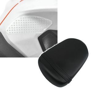 Set: Seiten Tankpad Grip Pad M für Suzuki GSX-R 750 / 600 + Soziussitz für Suzuki GSX-R 750 / 600 08-10 Beifahrersitz schwarz_1