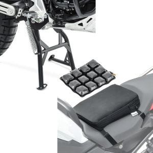Set: Hauptständer für Yamaha Tenere 700 19-21 ConStands + Motorrad Luftkissen Yamaha Tenere 700 Sitzbank Tourtecs Air S schwarz_1