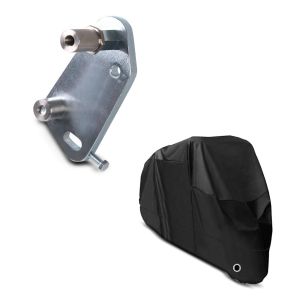 Set: Adapterplatte für ConStands Power Ducati Monster 821 14-20 + Abdeckplane Ducati Monster 1000 / 900 / 821  Supersport / S Craftride XL in schwarz_1