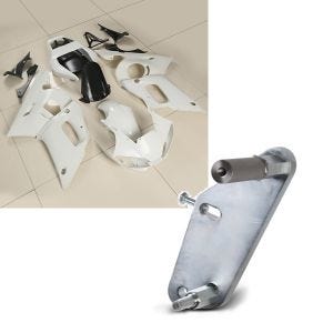 Set: Verkleidung für Yamaha YZF-R6 99-02 Zaddox ABS Vollverkleidung Rennverkleidung + Adapterplatte für ConStands Power Yamaha YZF-R6 99-02_1