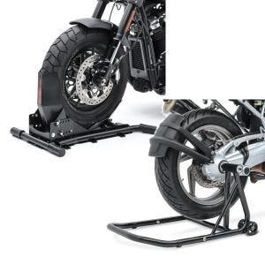 Set: Radwippe für BMW R NineT / Pure / Racer Constands Easy Plus Vario einstellbar schwarz + Einarmständer BMW R NineT Pure 17-21 Montageständer ConStands Single-Classic schwarz_1