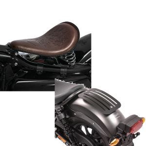 Set: Solo Federsattel für Honda Rebel 500 BR3 Craftride + Gepäckträger für Honda Rebel 500 17-20 Solo Rack L1 Gepäckbrücke Craftride_1