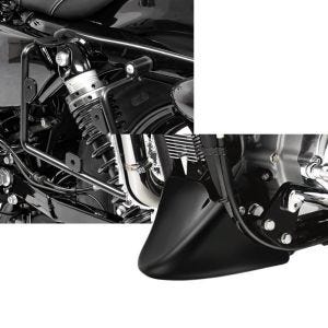 Set: Satteltaschenhalter für Harley Sportster 1200 Iron 18-20 links Craftride + Bugspoiler Harley Sportster 1200 Iron 18-20 Craftride schwarz_1