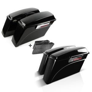 Set: Seitenkoffer für Harley Road King Classic 98-13 mit Innenverkleidung BC Craftride + Seitenkoffer für Harley Davidson Road King Classic (FLHRC/I) 98-13 Black Latch Craftride_1
