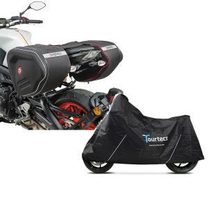 Set: Seitentaschen RF1 für Yamaha MT-10 / MT-03 / MT-125 + Motorrad Abdeckplane Yamaha MT-125 Tourtecs L schwarz_1