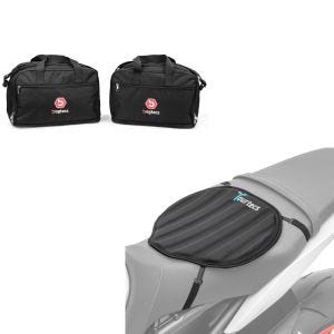 Set: Alukoffer Innentaschen für BMW R 1250 / 1200 GS / Adventure 04-21 Koffer Taschen Bagtecs MS1 + Gel Sitzkissen BMW R 1200 GS / Adventure Tourtecs Neopren M schwarz_1