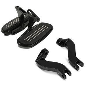 Set: Beifahrer Trittbretter + Halter CF2B für Harley Street Glide 06-21 Craftride + Sozius Fussrasten-Halter für Harley Street Glide 06-21 schwarz Craftride_1