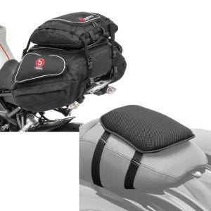 Set: Hecktaschen Set BMW S 1000 R / RR / XR Bagtecs X50 und X52 + Gel Sitzkissen BMW S 1000 R / RR / XR Komfortkissen S Tourtecs schwarz_1