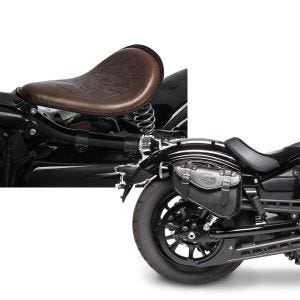 Set: Solo Federsattel für Honda Rebel 500 BR3 Craftride + Satteltasche Honda Rebel 500 Craftride Arizona 3Ltr rechts in schwarz_1