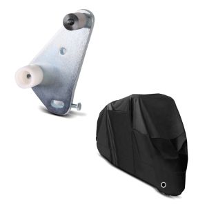 Set: Adapterplatte für ConStands Power Triumph Tiger 1050/ Sport 07-20 + Abdeckplane Triumph Tiger 1050 / Sport / 800 XC / XR Craftride XL in schwarz_1