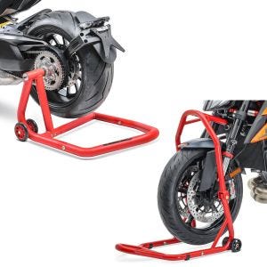 Set: Einarmständer Ducati Monster 1200 / S 14-20 Montageständer ConStands Single-One rot + Lenkkopfständer für Ducati Monster 1200/ S 14-20 Constands Classic Rot_1