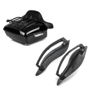 Set: Topcase King OLS für Harley CVO Street Glide 14-21 Craftride + Seitlicher Windabweiser für Harley-Davidson Touring 14-21 schwarz Craftride_1