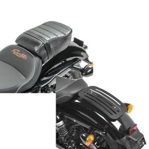 Set: Sozius Sitz mit Polsterung für Harley Sportster Forty-Eight 48/ 883 Iron Craftride + Gepäckträger für Harley Sportster Forty-Eight 48 10-20 Solo Rack L1 Gepäckbrücke Craftride_1