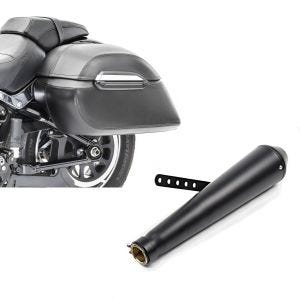 Set: Seitenkoffer Set Indian Scout / Bobber / Sixty Craftride K3 33Ltr in schwarz + Craftride Endschalldämpfer Indian Scout / Bobber / Sixty Caferacer Cone schwarz_1