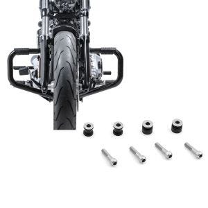 Set: Sturzbügel Mustache II für Harley Softail Slim 12-17 schwarz + Anbausatz Docking Hardware Kit für Harley Davidson Softail Slim 12-17 Craftride_1