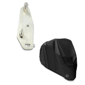 Set: Adapterplatte für ConStands Power für KTM 690 Enduro/ R 08-16 + Abdeckplane KTM 690 Enduro / R / SMC / R / Supermoto SM / R Craftride XL in schwarz_1