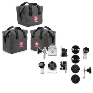 Set: Innentaschen für Aluminium Koffer + Topcase für BMW R 1200 GS Rallye 17-18 BAgtecs + Anbausatz 16-18mm für Alukoffer für BMW R 1200 GS Rallye / R 100 GS / PD_1