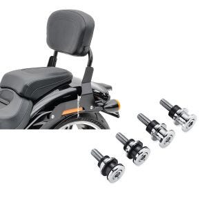 Set: Sissy Bar CSX Fix für Harley Fat Bob / 114 18-21 schwarz Craftride + Anbausatz Docking Hardware Kit für Harley-Davidson Softail 18-21 52300646 Craftride_1