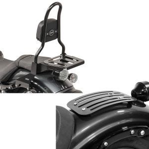 Set: Sissy Bar M3 für Yamaha XV 950 / R 14-20 mit Gepäckträger schwarz Craftride + Gepäckträger für Yamaha XV 950 / R 14-20 Solo Rack L1 Gepäckbrücke Craftride_1