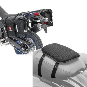 Set: Satteltaschen Wasserdicht für BMW R 1200 GS / Adventure Bagtecs WP8 2x30L Seitentaschen + Gel Sitzkissen BMW R 1200 GS / Adventure Komfortkissen S Tourtecs schwarz_1