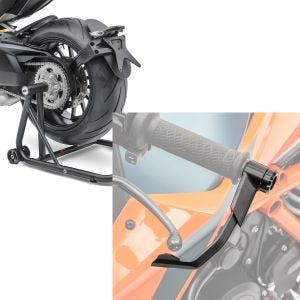 Set: Einarmständer KTM 1290 Super Duke GT 16-21 Montageständer ConStands Single-Classic schwarz matt + Hebelschützer für KTM 1290 Super Duke GT / R X1 schwarz_1